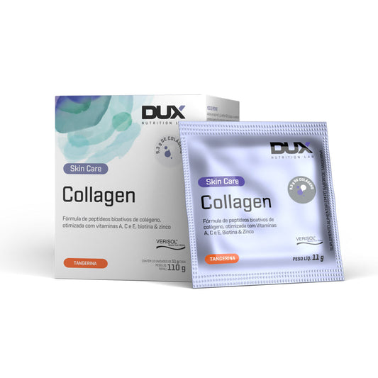 CAIXA SACHE COLLAGEN 11G 10 UNIDADES- DUX NUTRITION SABOR: TANGERINA