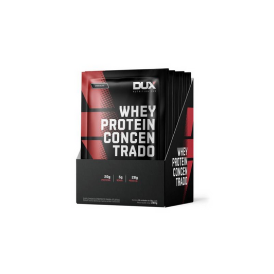 CAIXA SACHE WHEY CONCENTRADO 30G 10 UNIDADES - DUX NUTRITION SABOR:CHOCOLATE