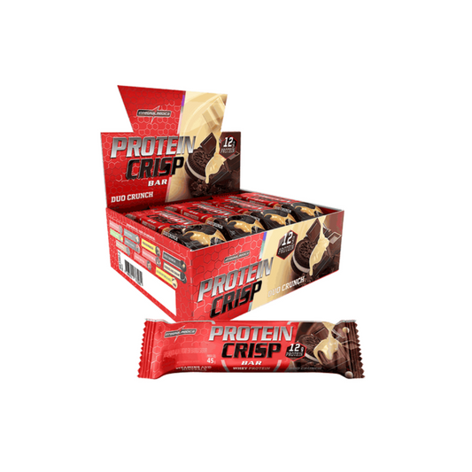 CAIXA PROTEIN CRISP BAR 45G 12 UNIDADES- INTEGRAL MÉDICA SABOR:DUO CRUNCH