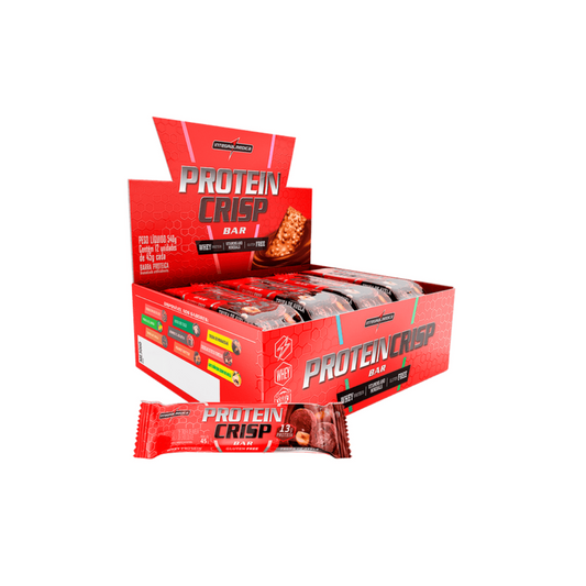 CAIXA PROTEIN CRISP BAR 45G 12 UNIDADES- INTEGRAL MÉDICA SABOR:TRUFA DE AVELÃ