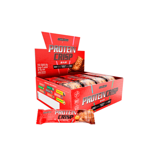 CAIXA PROTEIN CRISP BAR 45G 12 UNIDADES- INTEGRAL MÉDICA SABOR:PEANUT BUTTER