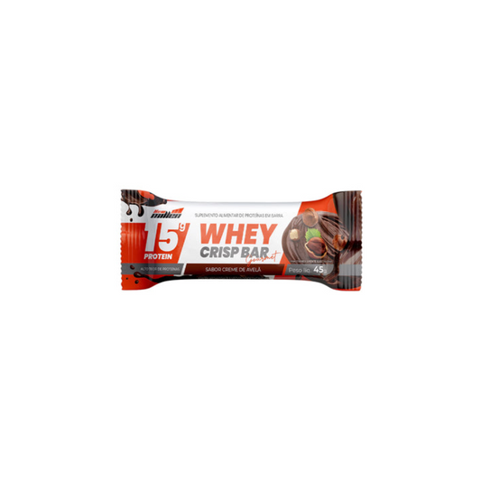 CAIXA WHEY CRISP BAR 45G 12 UNIDADES- NEW MILLEN SABOR:CREME DE AVELÃ