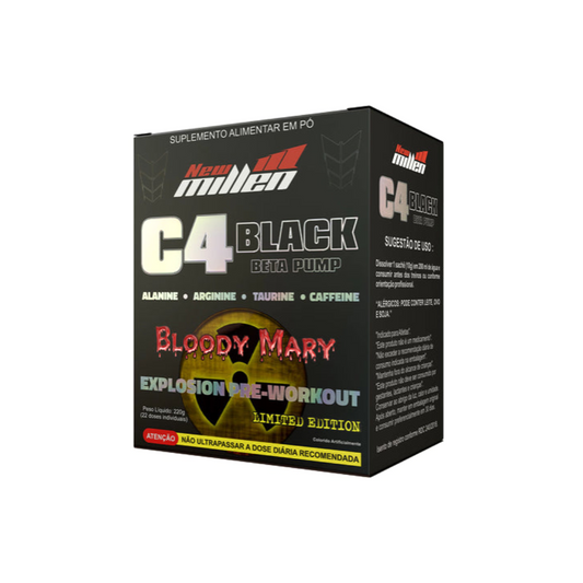 CAIXA C4 BLACK BETA PUMP 10G 22 DOSES - NEW MILLEN SABOR: BLOODY MERRY