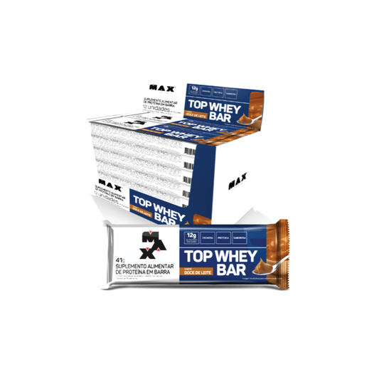 TOP WHEY BAR 41G-MAX TITANIUM (CX 12 UNIDADES) SABOR:DOCE DE LEITE