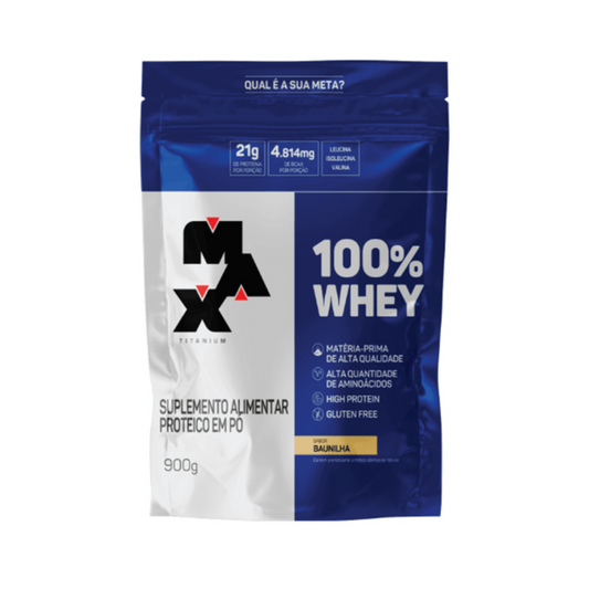 100% WHEY 900G REFIL-MAX TITANIUM