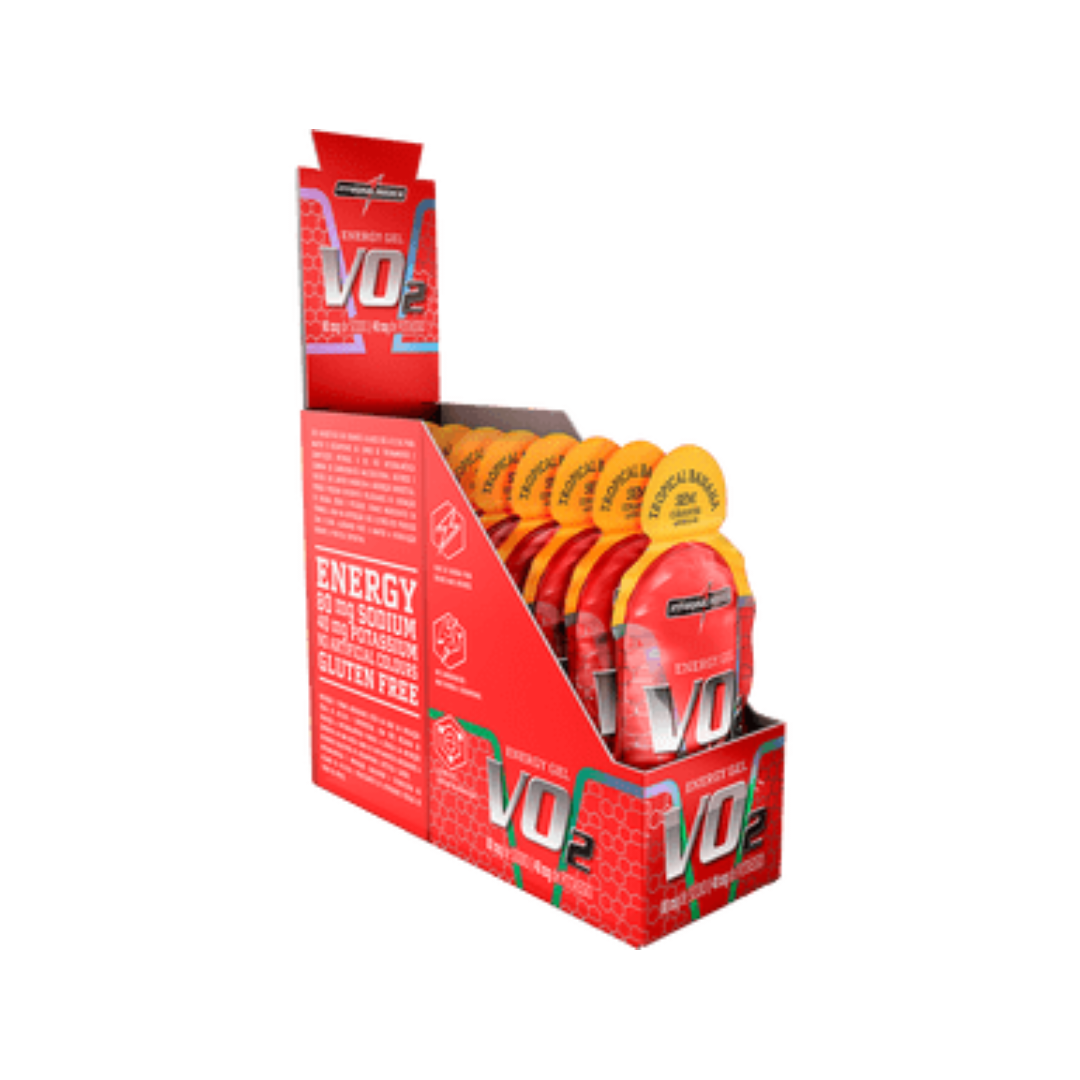 CAIXA VO2 ENERGY GEL 30G 10 UNIDADES - INTEGRAL MEDICA SABOR:RED BERRY PUNCH