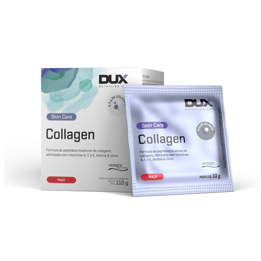 CAIXA SACHE COLLAGEN 11G 10 UNIDADES- DUX NUTRITION SABOR: MAÇA