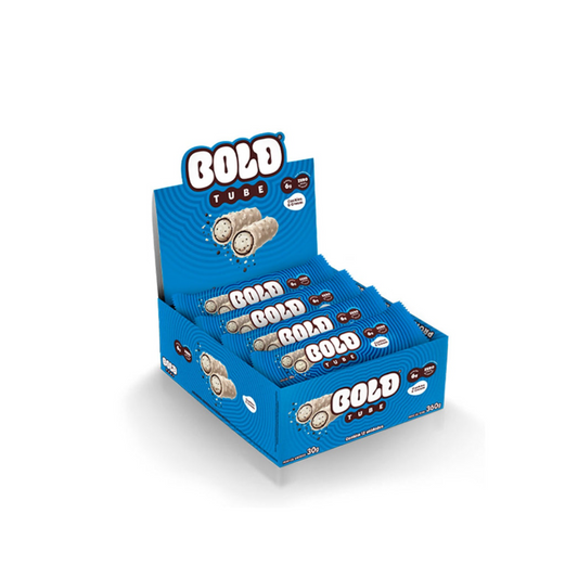 CAIXA BOLD TUBE 30G 12 UNIDADES - BOLD SNACKS SABOR:COOKIES