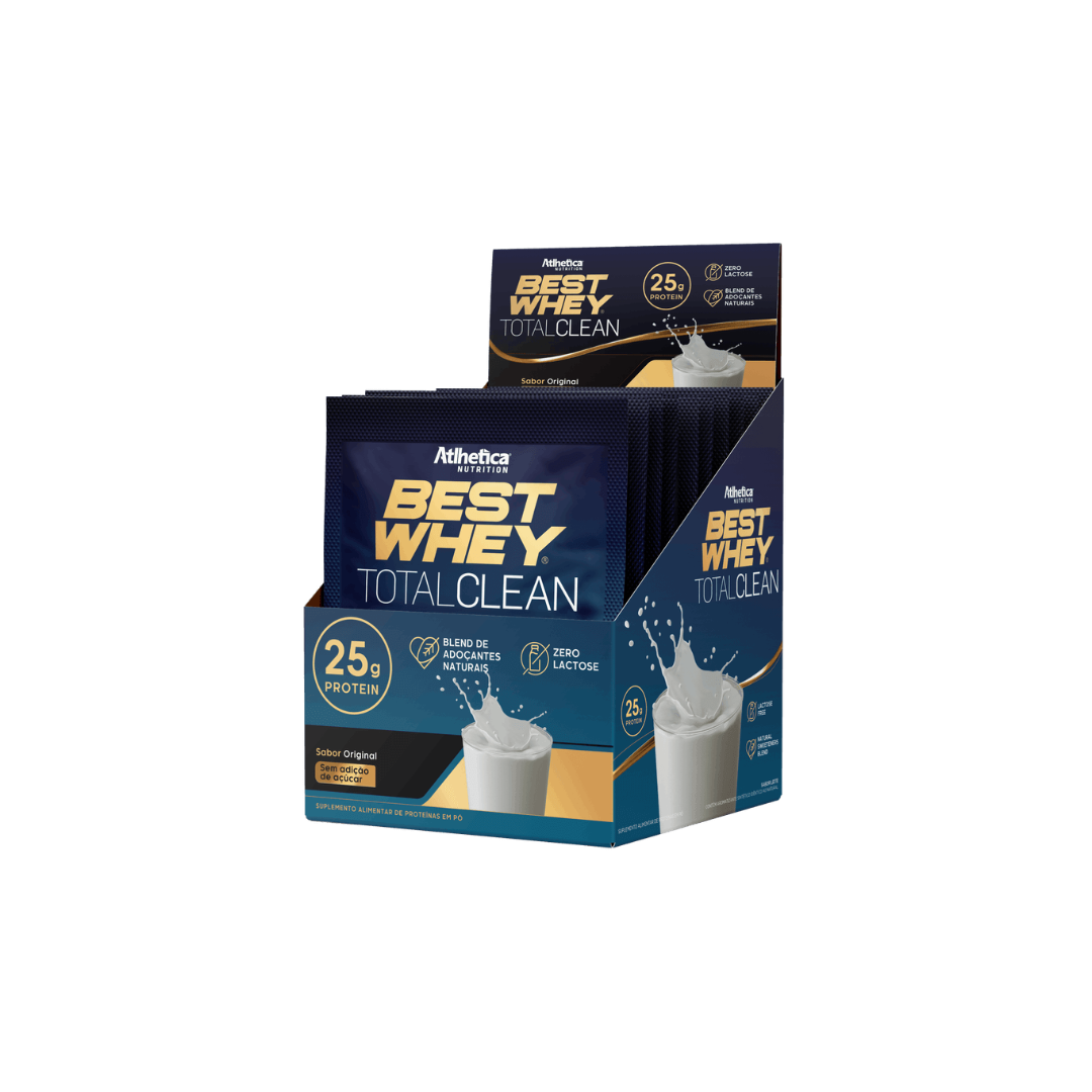 CAIXA SACHE BEST WHEY TOTAL CLEAN 36G 15 SACHES - ATLHETICA NUTRITION SABOR:ORIGINAL