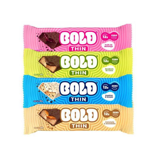 CAIXA BOLD BAR THIN 40G 12 UNIDADES - BOLD SNACKS SABOR:MISTA