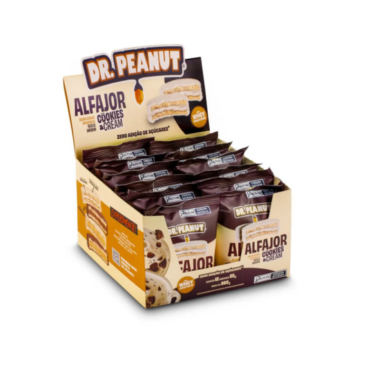 CAIXA ALFAJOR 55G 12 UNIDADES - DR PEANUT SABOR:COOKIES