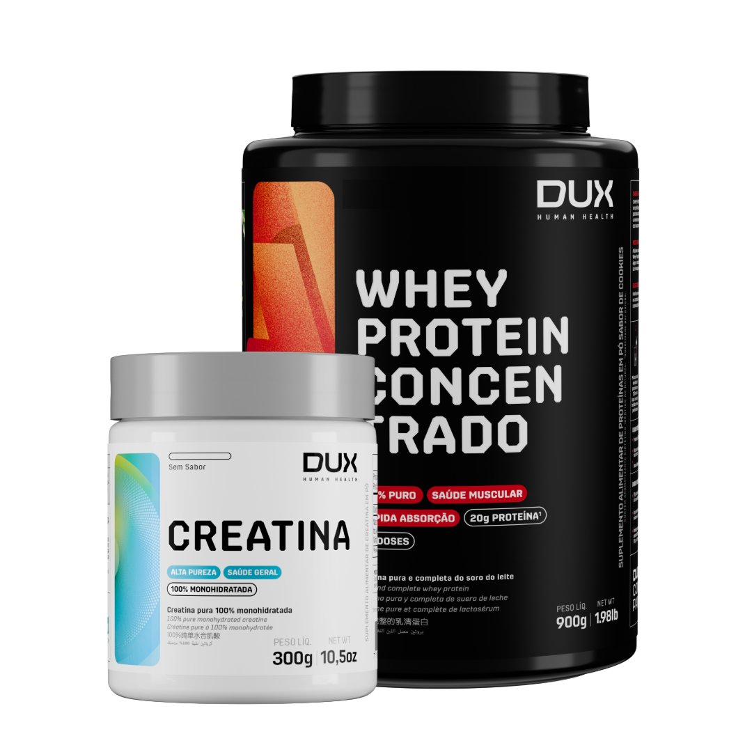 KIT BÁSICO WHEY CONCENTRADO 900G - DUX NUTRITION SABOR:CARAMELO SALGADO