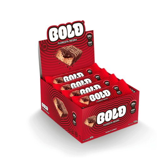 CAIXA BOLD BAR 60G 12 UNIDADES - BOLD SNACKS SABOR:FLORESTA NEGRA