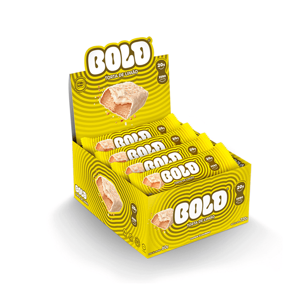 CAIXA BOLD BAR 60G 12 UNIDADES - BOLD SNACKS SABOR:TORTA DE LIMÃO