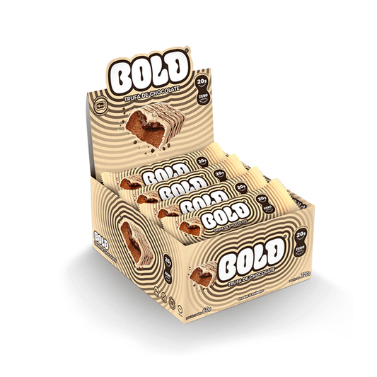 CAIXA BOLD BAR 60G 12 UNIDADES- BOLD SNACKS SABOR:TRUFA DE CHOCOLATE